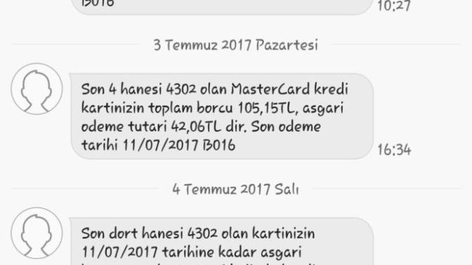 Ziraat bankasindan kyk ile ilgili böyle bir mesaj aldım, ödemezsem ne olur?