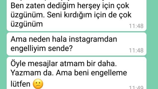 Eski sevgilinin sürekli mesaj atması?
