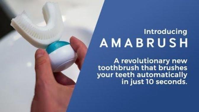 "Amabrush dünyanın i̇lk otomatik diş fırçası" Diş fırçalamaktan aciz i̇nsanlar da kullanır mı sizce bunu?