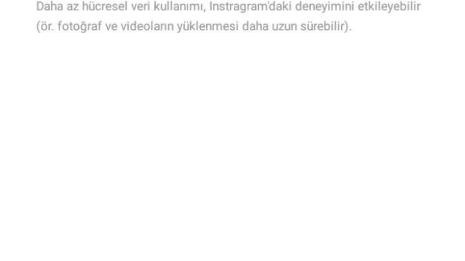 Instagram'da hücresel veri kullanımindan nasıl eski haline geçerim?