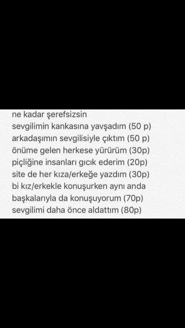 Ne kadar şerefsizsin?