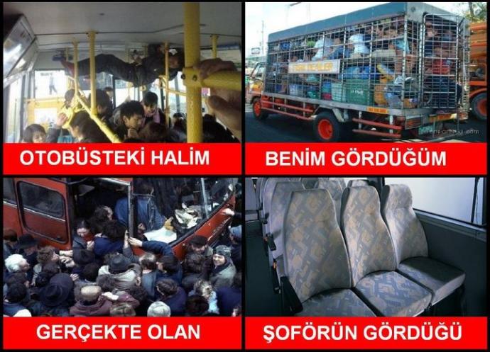 Otobüslerde "arka boşluğu" gören şoförler ilahi bir güçle donatılmış olabilir mi?