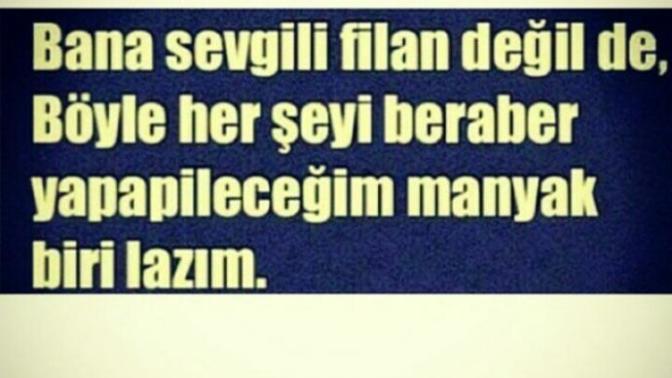 Peki ya size ne lazim?