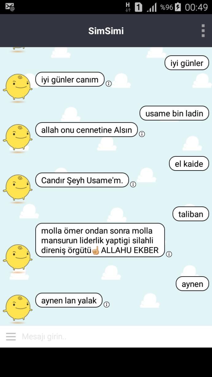 SimSimi bir terörist mi?