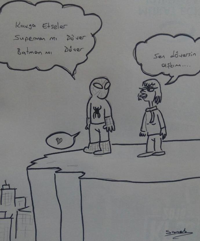 Karikatür sever misiniz ben yaptım nasıl olmuş?
