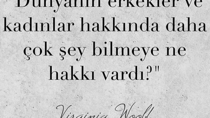 "Hayata neyle başlarsan başla, elinde çok az şey kalıyor. Gurur ve aptallık." diyen Woolf' a sizin vereceğiniz cevap nedir?