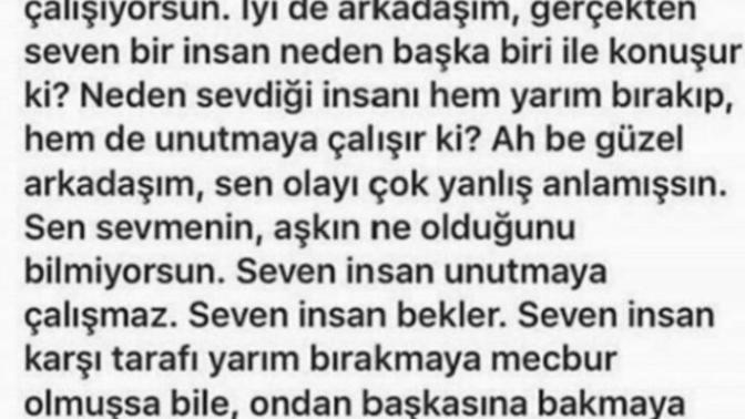Seven insan ayrıldıktan sonra başka bir kişi ile konuşur mu?