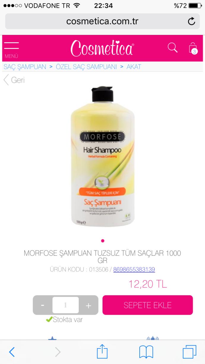 Tuzsuz sampuan nerden bulabilirim?