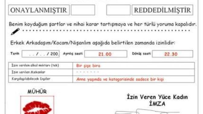 Bir yere giderken eşinizden/sevgilinizden izin alır mısınız? Eşiniz/sevgiliniz gittiği yeri size bildirmek zorunda mı?