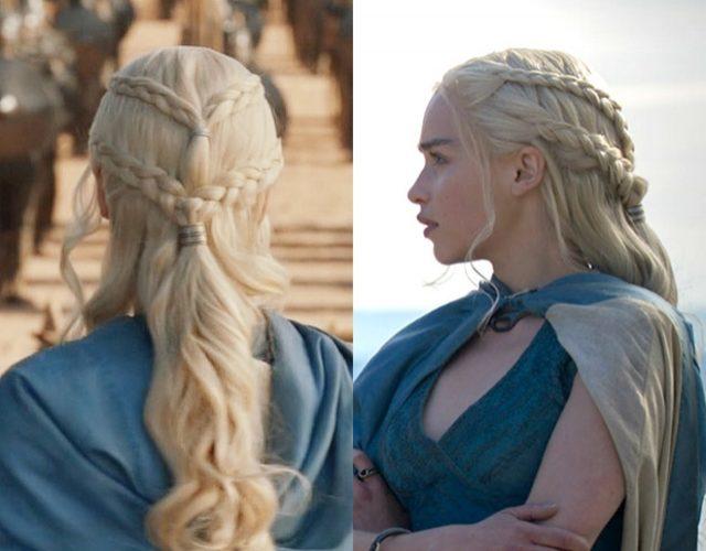 "Ve tanrı kadını yarattı!" Game Of Thrones'un Khaleesi'sinden Seksi Saç Modeli! Uzun ve örgülü saçlar, sizce de ilgi çekiyor mu?