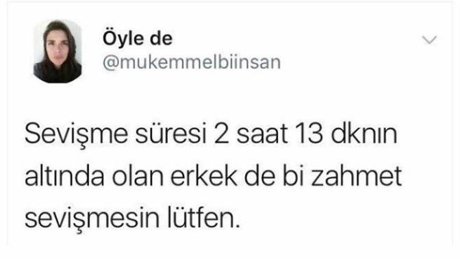 2 saat 13 dakikada keban baraji bosaliyor abla naptin sen?