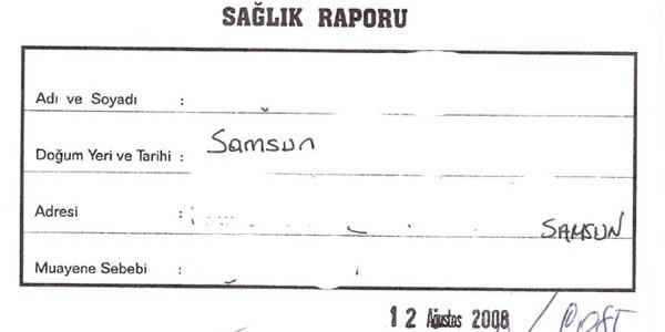 sağlık raporunun geçerlilik süresi