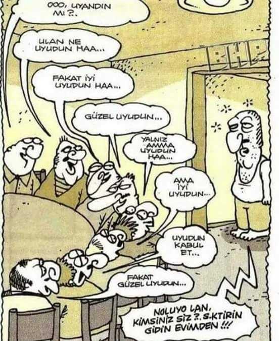 Günaydin yeni uyananlar için bir karikatür uyumayanlar neden uyumadi hala??