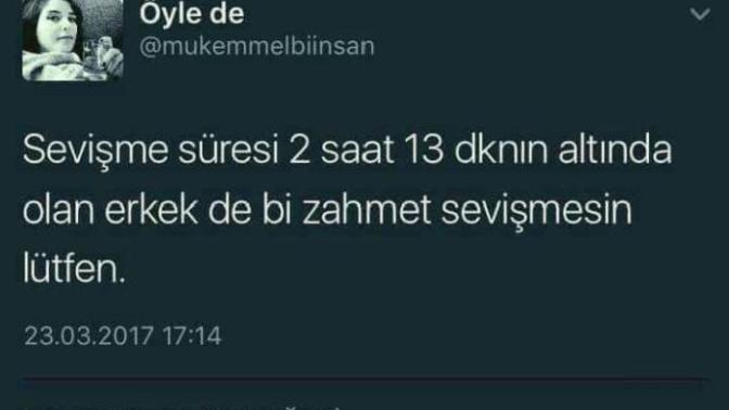 Sevişme/ ve seks sureniz ne kadar?