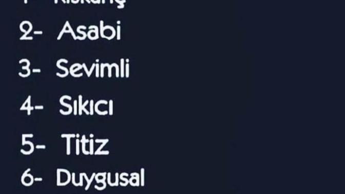 Nasıl birisin?
