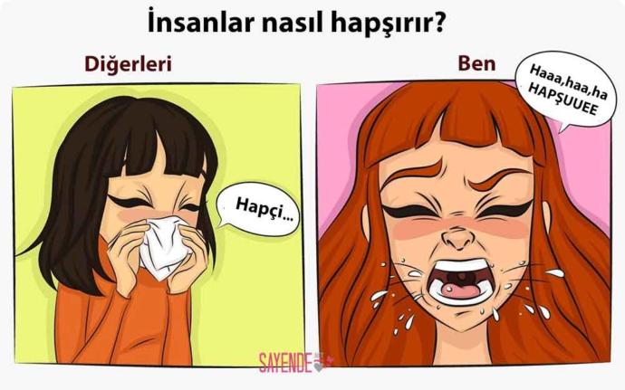 Hapşırmayı çok seviyorum. Siz de seviyor musunuz :D ?