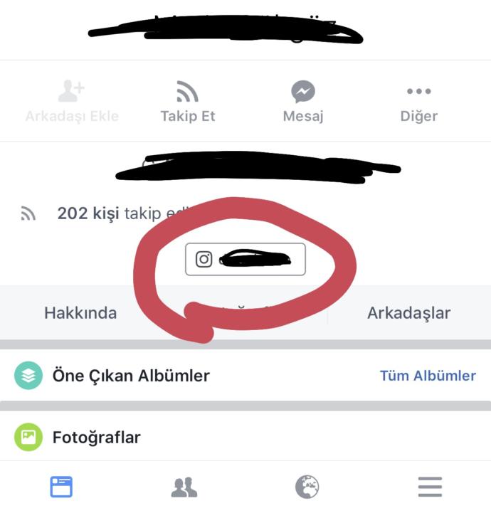 Facebook profilime instagram bağlantı logosunu koyma ?