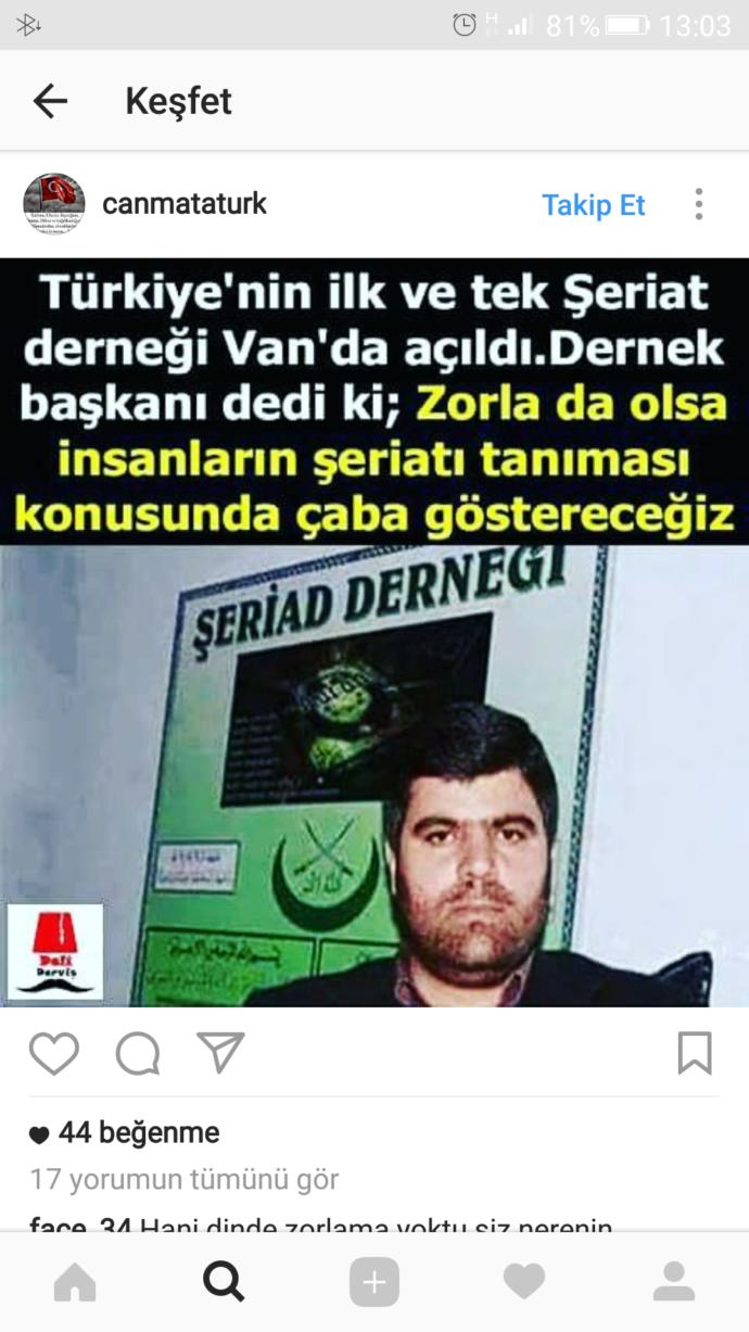 Türkiye de Şeriat derneği kuruldu , ne düşünüyorsunuz?