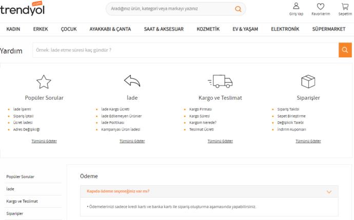 trendyol ödeme seçenekleri 