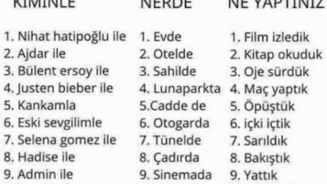 Telefon numaranın son 3 rakamına göre?