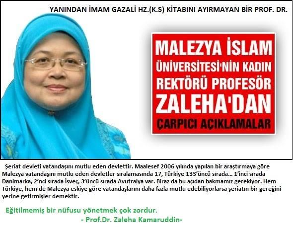 Malezya İslam Üniversitesi Rektörünün görüşü hakkında ne düşünüyorsunuz ?