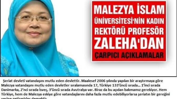 Malezya İslam Üniversitesi Rektörünün görüşü hakkında ne düşünüyorsunuz?