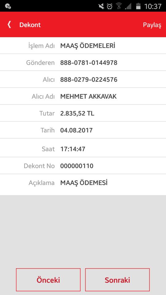 Şu an ne kadar paranız var?