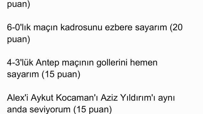 Test: Ne kadar fenerbahçelisin?