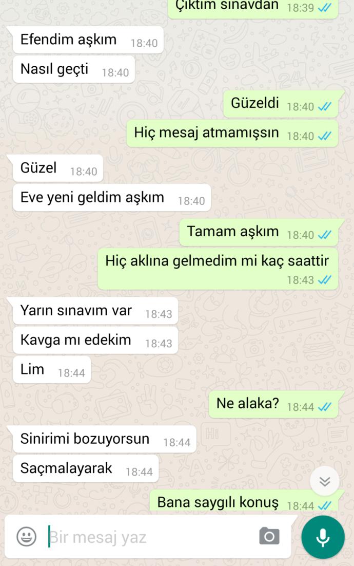 Sevgilim bu kadar kızmakta haklı mı sizce? Whatsapp konuşmaları?