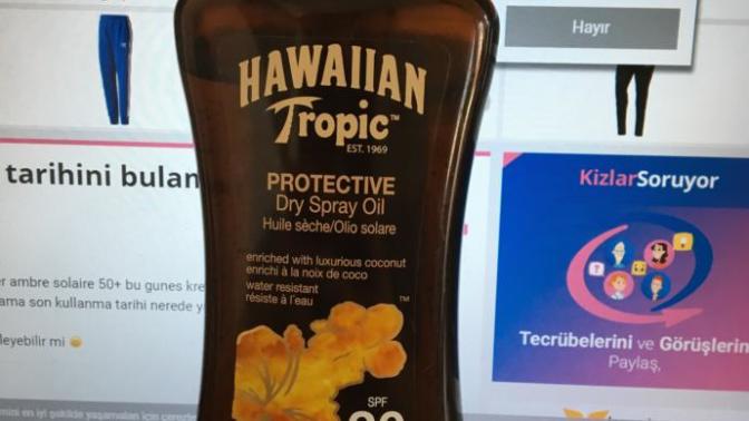 Havaiian tropic güneş yağının son kullanma tarihini bulamıyorumm?