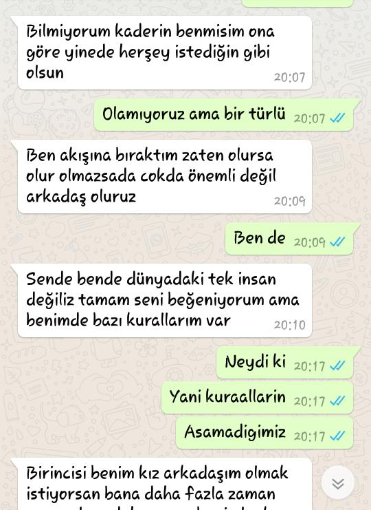 Ben hakkı değil miyim çok egolu davranmiyor mu yazdıklarına bakın başta seviyodum ??