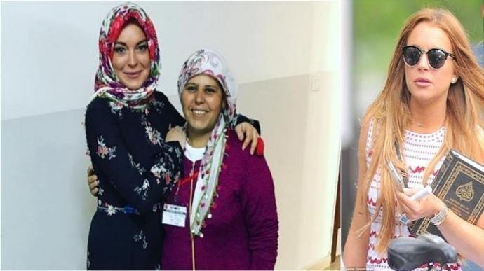 Lindsay Lohan seksi kadın. Çarşaflı hali güzel değil? 