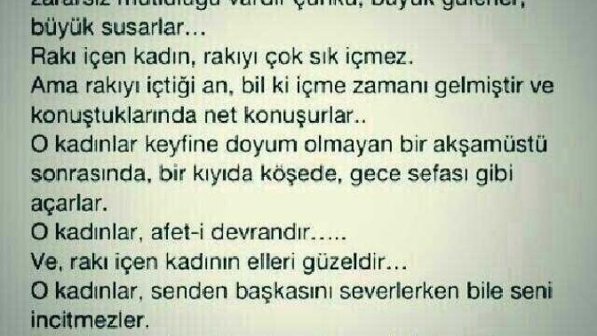 Rakı içen kadin?