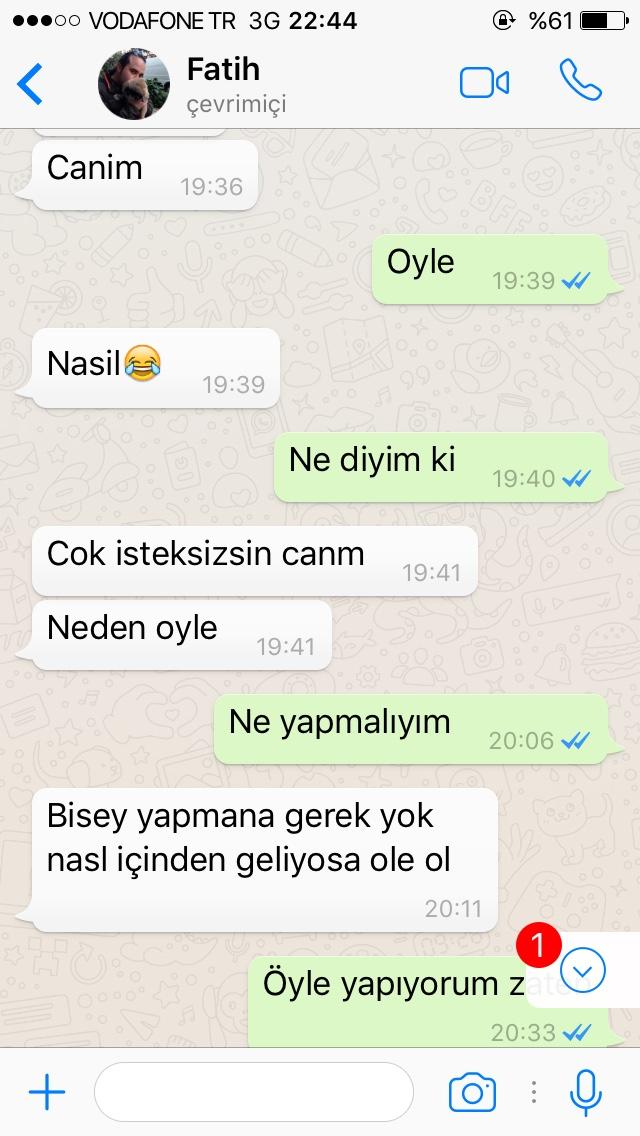 İki günlük sevgilim adama normal  merhaba  de iki dakka sonra konu hoop oraya benim hatam var mı bakın yaa ?