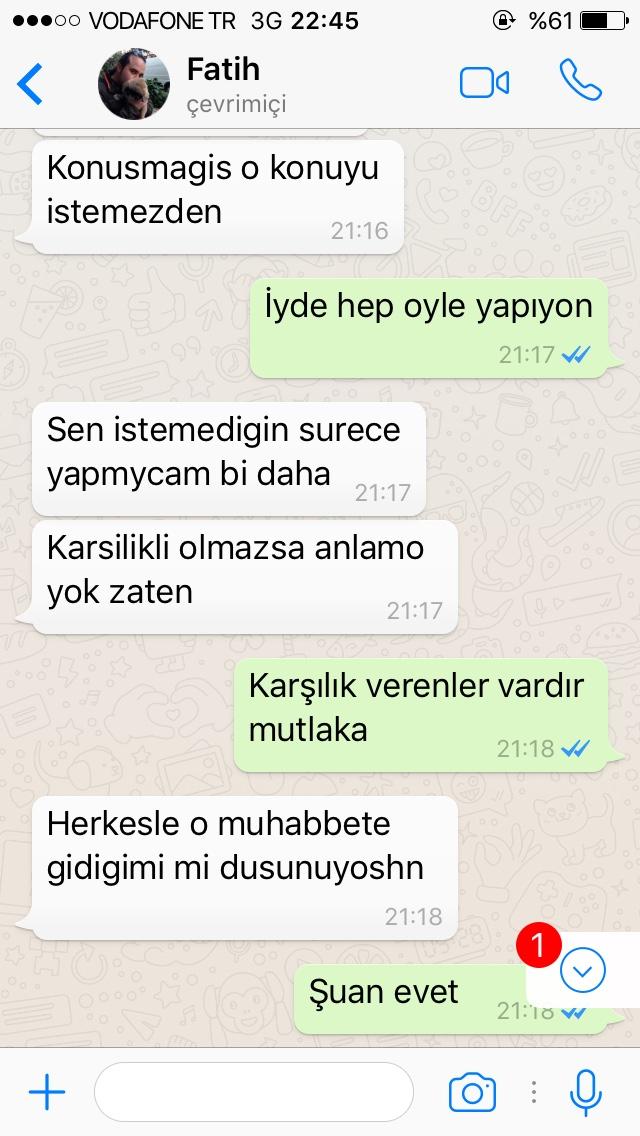 İki günlük sevgilim adama normal  merhaba  de iki dakka sonra konu hoop oraya benim hatam var mı bakın yaa ?