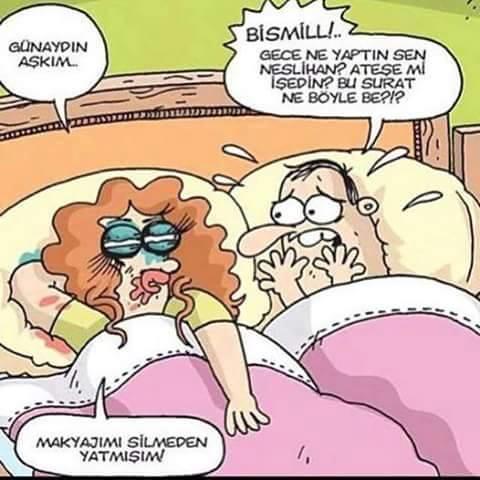 Makyajını silmeden yatan kadın! Makyajını yatmadan önce siliyor musun?