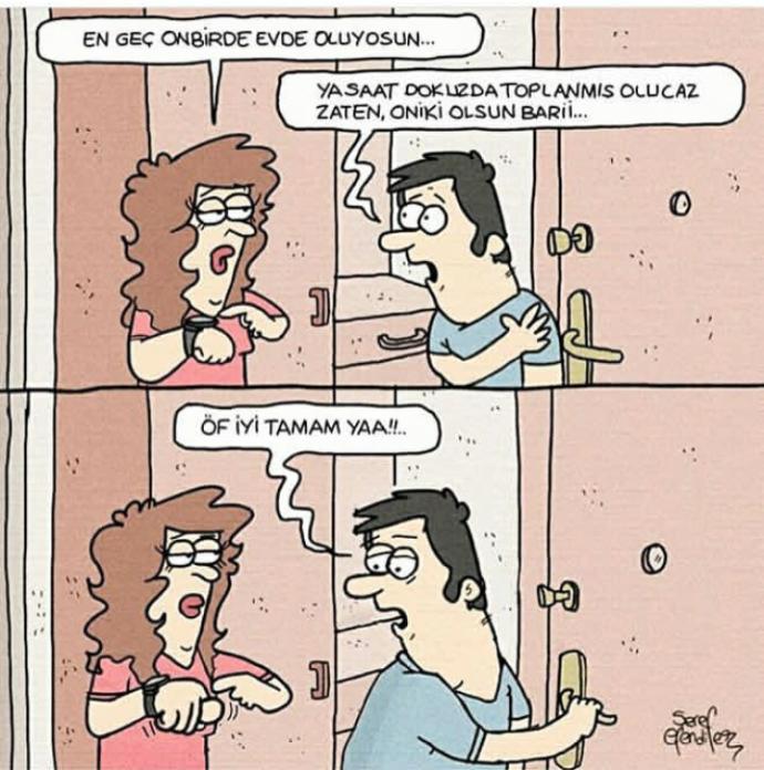 Eşiniz arkadaşlarıyla akşam bir yerlerde buluşup kafa dağıtacak diyelim. Saat kaça kadar izin verirdiniz?