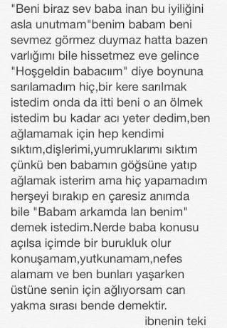 Sizin babanızla aranız nasıl? 