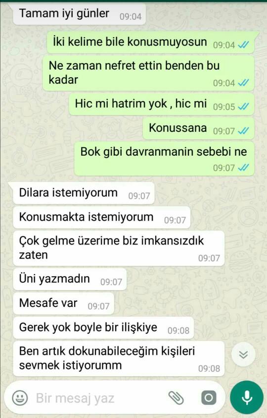 İnsanlar nasıl bu kadar acımasız olabiliyor ya?Bunu hakedecek hic  bir  şey yapmadım ama ayrılırken bile hayvan yerine konuldum??