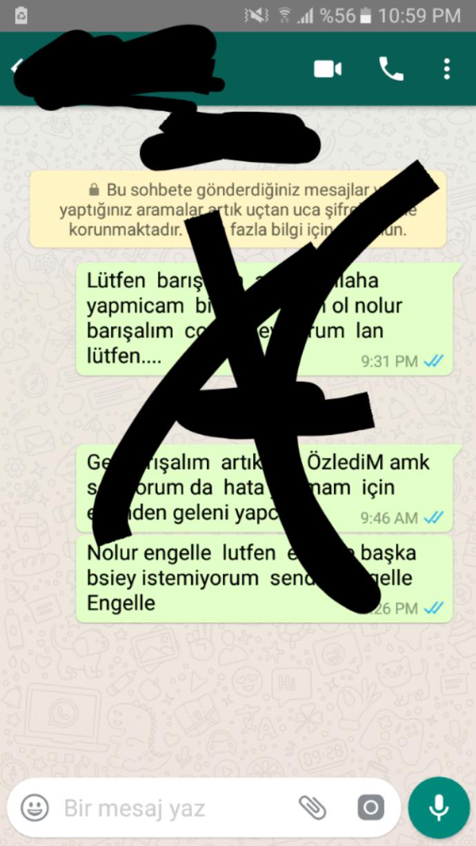 Niye sizce  engellemiyor konusmak  istemiyor  3 kez eneglle dedim yok yani?  Bu kadar da sebebi ne olabilir ki?