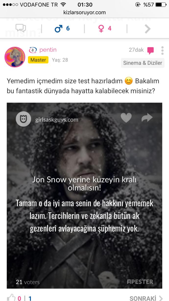 Game of Thrones bağımlıları için test: Westeros'ta hayatta kalır mısın?