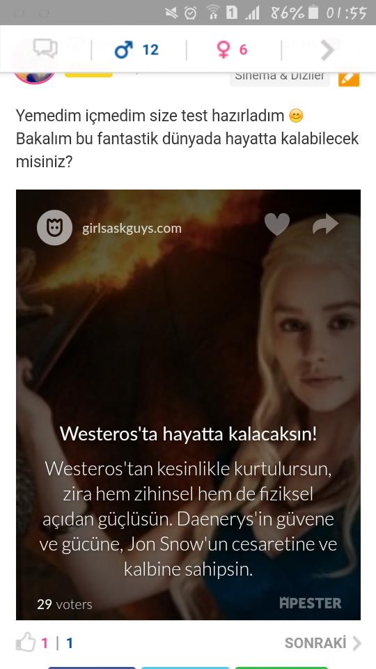 Game of Thrones bağımlıları için test: Westeros'ta hayatta kalır mısın?