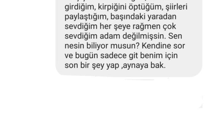 Eski sevgilime son mesajım canını yaktım mı sizce?