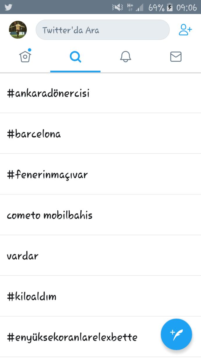 Twitter Gündem sorunu lütfen yardım?