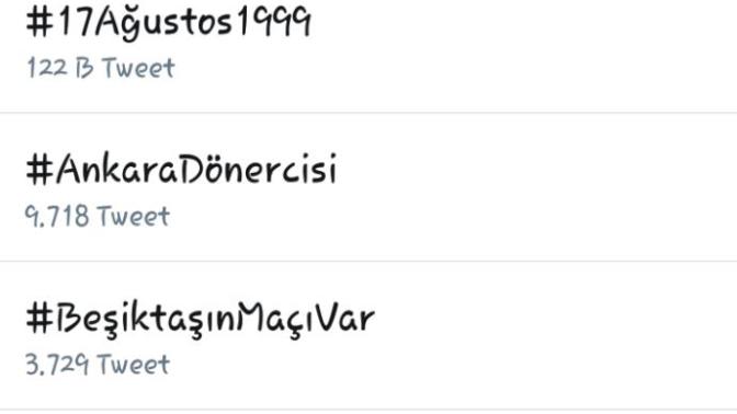Twitter Gündem sorunu lütfen yardım?