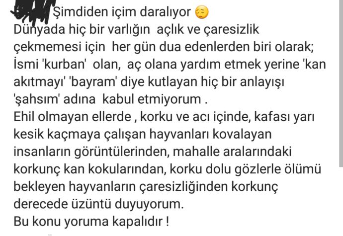 Kurban hakkında ne düşünüyorsunuz?