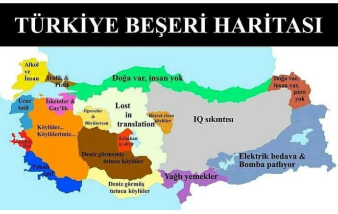 Türkiye Beşeri Haritası Hakkında ne düşünüyorsunuz 😂😂 ?