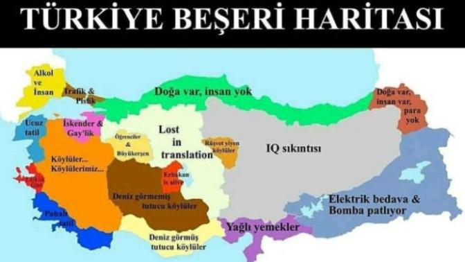 Türkiye Beşeri Haritası Hakkında ne düşünüyorsunuz 😂😂 ?