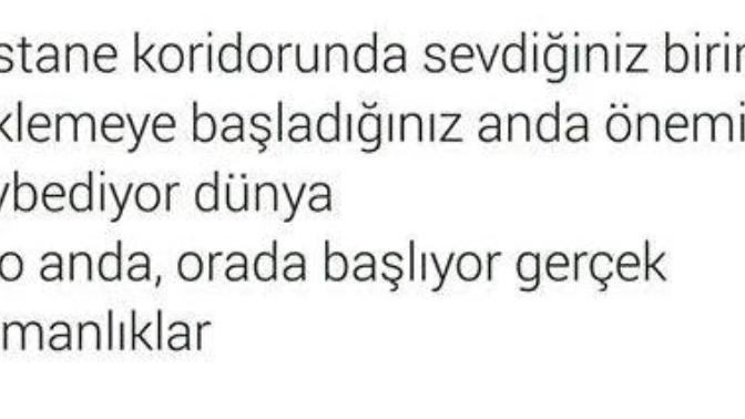 Hastane koridorunda sevdiğiniz birini beklediniz mi hiç?