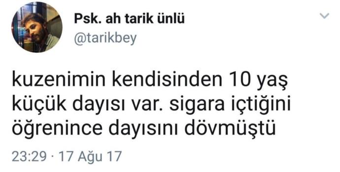 Kendisinden küçük, dayı veya amcası olanlar varmı? 